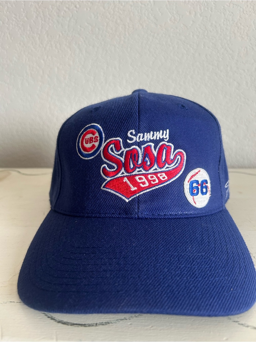 Vintage 90s Sports Specialties Chicago Cubs Sammy Sosa 66 HR Snapback Hat